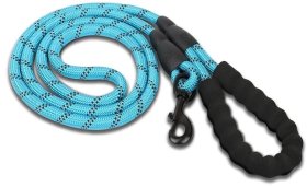 (image for) DOG ROPE WITH SOFT HANDLE BLUE - 1.6M