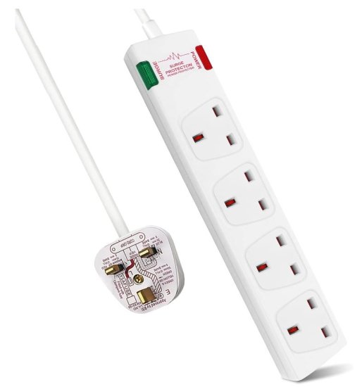 (image for) E/STAR 4WAY EXTEN LEAD WHITE - 10M