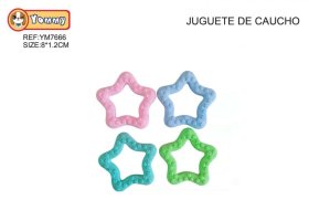 (image for) PET TOY RUBBER STAR ASST - 8CM