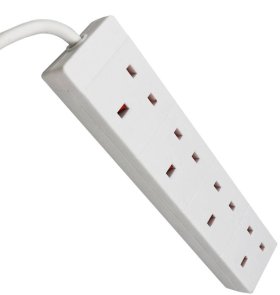 (image for) E/STAR 4WAY EXTEN LEAD WHITE - 2M