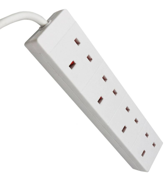 (image for) E/STAR 4WAY EXTEN LEAD WHITE