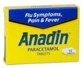 (image for) ANADIN PARACETAMOL TABLETS - 12S