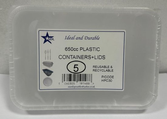 (image for) SDL PLASTIC CONTA+LID M/W 5S - 650ML