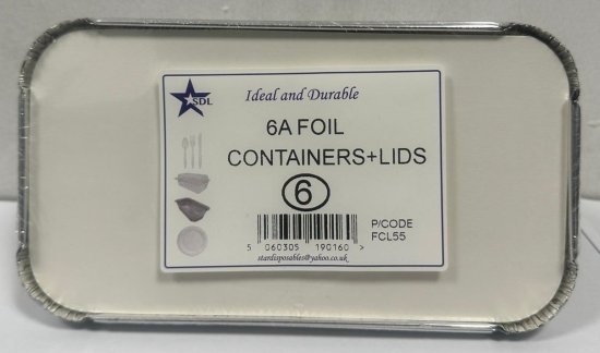 (image for) SDL FOIL CONTAINER+LID 6S - NO.6A