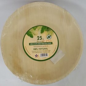 (image for) SDL PALM LEAF PLATE ROUND 25S - 10"
