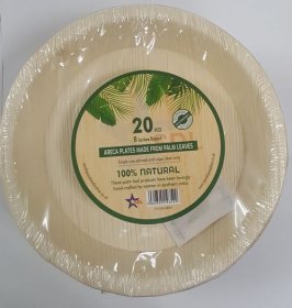 (image for) SDL PALM LEAF PLATE ROUND 20S - 8"