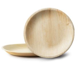 (image for) SDL PALM LEAF PLATE ROUND 10S - 10"