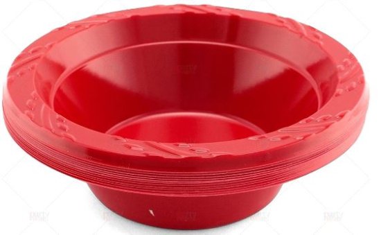 (image for) SDL PLASTIC BOWLS RED PK15 - 12 OZ