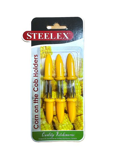 (image for) STEELEX CORN ON THE COB HOLDER - 6S