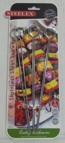 (image for) STEELEX SKEWERS S/STEEL SET6 - 9"