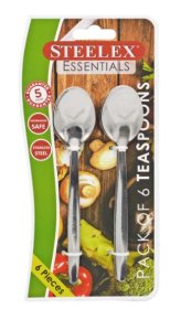 (image for) STEELEX TEA SPOON S/STEEL - PK6