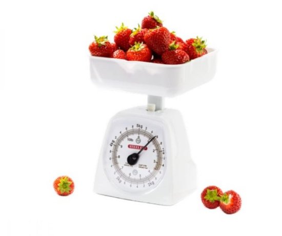 (image for) STEELEX KITCHEN SCALE+BOWL WHI - 5KG