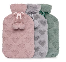 (image for) HOT WATER BOTTLE+COVER EMBOSSE - 2L