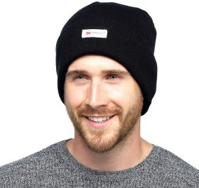 (image for) RJM MENS HAT T/SULATE ACRY BLK - ONESIZ