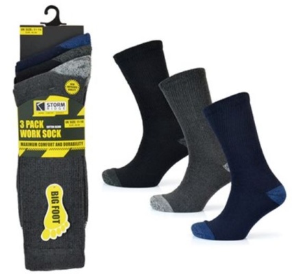 (image for) RJM MENS SOCKS FOOT WORK 3PAIR