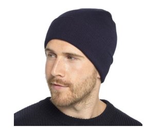 (image for) RJM MENS HAT PLAIN/TURNUP NAVY - ONESIZ