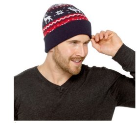 (image for) RJM XMAS ADULT KNIT BEANIE HAT - ONESIZ