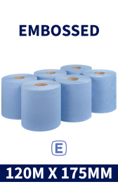 (image for) CENTREFEED ROLL BLUE CFB128E