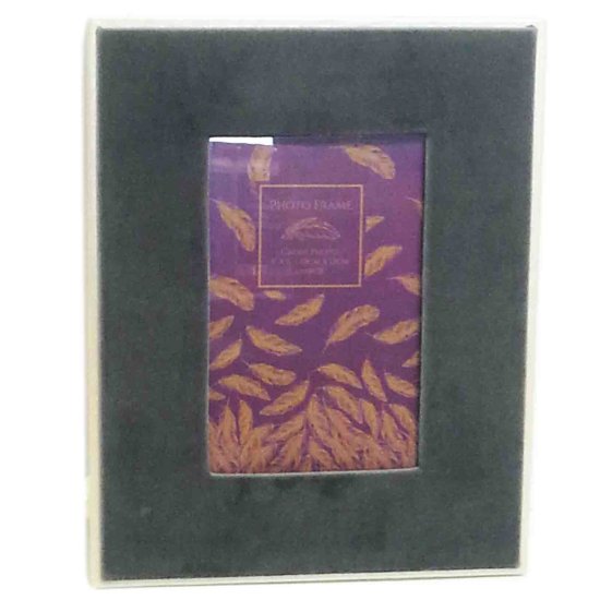 (image for) SIL PHOTO FRAME FEATHER VELVET - 4X6\"