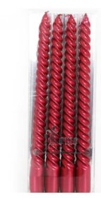 (image for) SIL RED TWIST TAPER CANDLE - 2X25CM