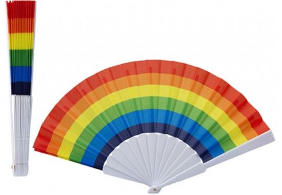 (image for) PRIDE HAND FAN RAINBOW COLOUR - STD 