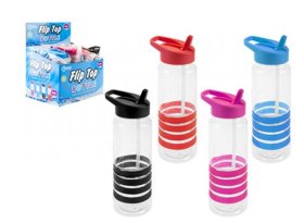 (image for) PMS STRIPE DRINK BOTTLE+STRAW - 750ML