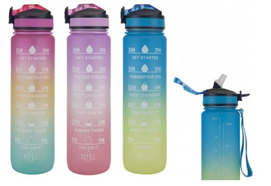 (image for) PMS OMBRE WATER BOTTLE 3ASST - 1L