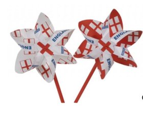 (image for) PMS ENGLAND FLAG WINDMILL RE/W - 25CM