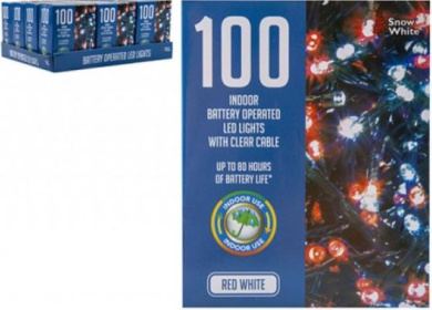 (image for) LED LIGHT IN/D BAT RED&COLD WH