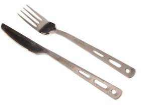 (image for) CUTLERY SET OF 3 SILVER - 22CM