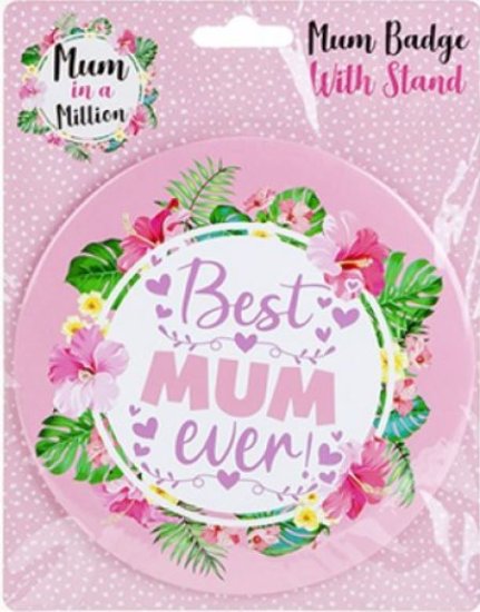 (image for) PMS JUMBO MUM BADGE CARDED - 15CM