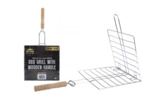 (image for) PMS BBQ GRILL W/WOODEN HANDLE