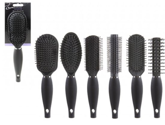 (image for) PMS HAIR BRUSH SIL/BLK CARDED - STD