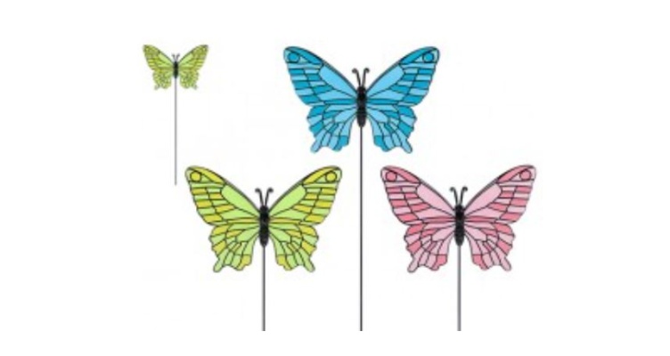 (image for) PMS GARDEN STAKE BUTTERFLY ASSORTED - STD