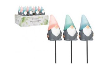 (image for) PMS GARDEN STAKE GONKS WITH OMBRE HAT 3 ASSORTED COLOURS - STD
