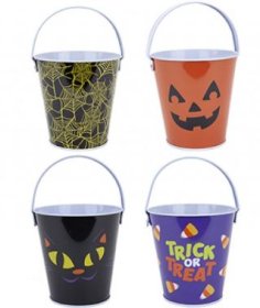 (image for) PMS HWN TIN CANDY BUCKETS ASST - SMALL