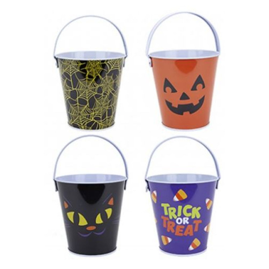 (image for) PMS HWN TIN CANDY BUCKETS ASST