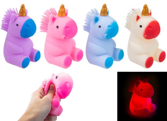 (image for) PMS PUFER UNICORN LIGHTUP ASST - 9CM