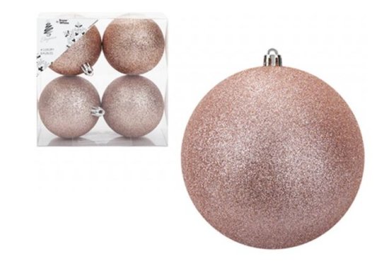 (image for) BAUBLES 7CM ROSEGOLD 4S - 7CM