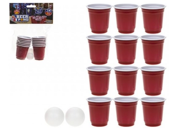 (image for) PMS BEER PONG SET 12CUPS+2BALL - MINI