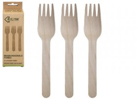 (image for) PMS ECO WOODEN FORKS - 24S