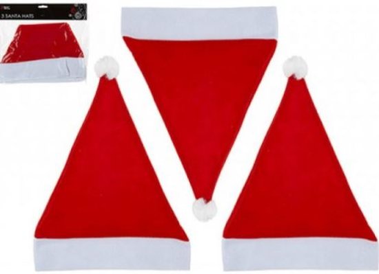 (image for) XMAS ADULT SANTA HATS - 3S