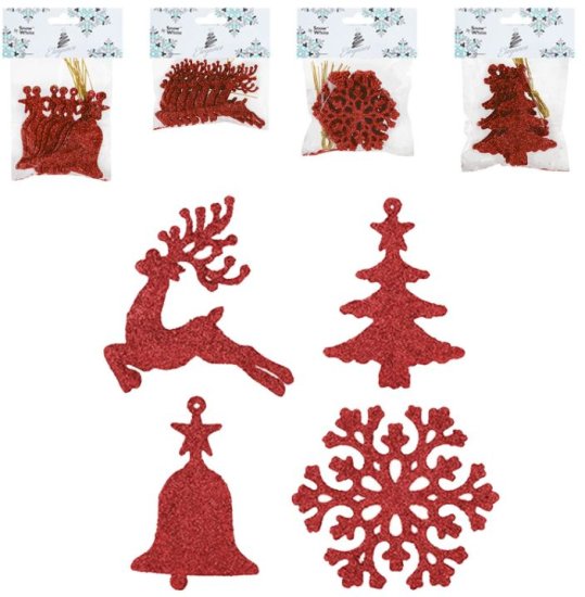 (image for) XMAS HANG TREE GLITTER ASST - 8S