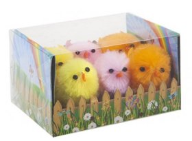 (image for) PMS CHENILLE CHICKS 6S ASST - 4CM