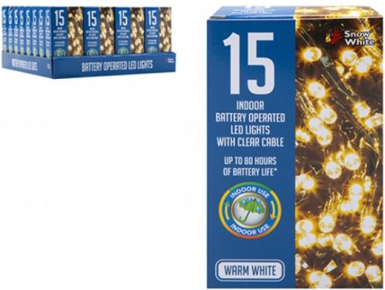 (image for) LED LIGHT IN/D BAT WARM WHITE - 15S