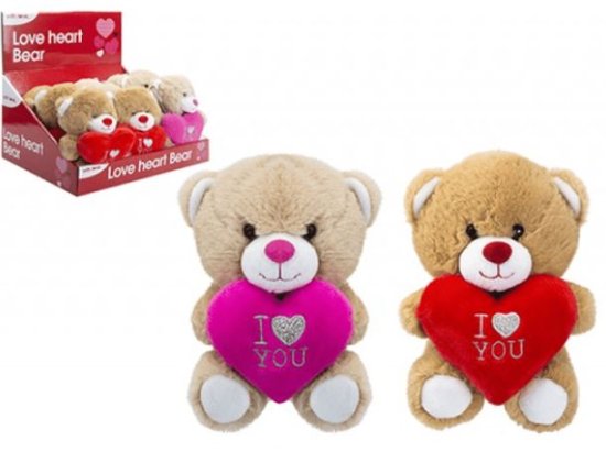 (image for) PMS TEDDY BEAR WITH LOVEHEART - 6\"