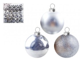 (image for) PMS XMAS BAUBLES 25S SILVER - 3CM