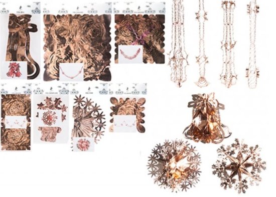 (image for) XMAS FOIL GARLAND ROSE GOLD - MEDIUM