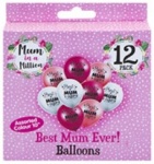 (image for) PMS BALLOONS BEST MUM EVER 12S