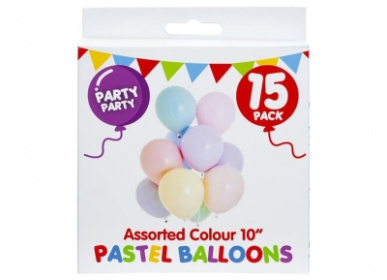 (image for) PMS PASTEL BALLOONS ASST 15S
